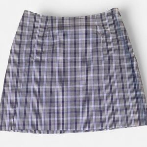 The Limited Purple and Black Plaid Skirt